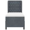 vidaXL Cama tipo Box Spring Gris oscuro 200 x 80 cm Poli&eacute;ster