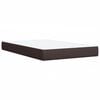 vidaXL Cama box spring con colch&oacute;n tela marr&oacute;n oscuro 120x190 cm