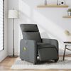 vidaXL Sillón reclinable de masaje eléctrico tela gris oscuro