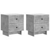 vidaXL Armario de Noche 2 uds. Gris Hormig&oacute;n 43 x 34,5 x 47,5 cm