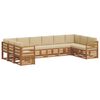 vidaXL Conjunto de Sof&aacute; Seccional con coj&iacute;n 10 pcs Natural y Beige