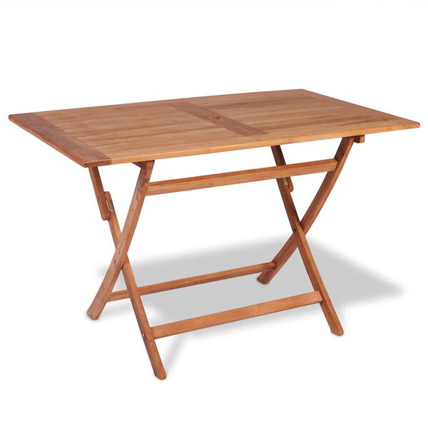 vidaXL Set de comedor de jard&iacute;n plegable 5 piezas madera maciza teca