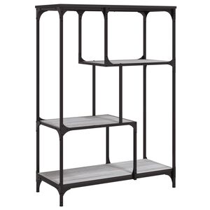 vidaXL Estanter&iacute;a madera de ingenier&iacute;a y acero Sonoma gris 81x36x115cm