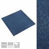 vidaXL Alfombra 20 pcs Azul Oscuro 50 x 50 cm 100% Polipropileno
