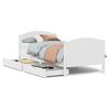 vidaXL Estructura de cama sin colch&oacute;n madera maciza blanca 75x190 cm