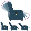 vidaXL Sill&oacute;n reclinable de masaje elevable terciopelo azul
