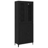vidaXL Aparador alto 2 uds. Roble Negro 69,5 x 34 x 180 cm