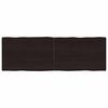 vidaXL Tablero mesa madera tratada borde vivo marr&oacute;n 180x60x(2-4) cm