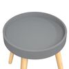 vidaXL Mesa auxiliar madera contrachapada y pino gris 38x38x40 cm