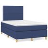 vidaXL Cama box spring con colch&oacute;n tela azul 120x190 cm