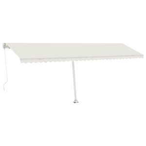 vidaXL Toldo manual 6 x 3 m Crema 100% Poli&eacute;ster