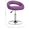 vidaXL Taburete de cocina de cuero sint&eacute;tico morado