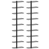 vidaXL Botelleros de pared para 18 botellas 2 unidades hierro negro