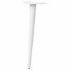 vidaXL Patas para mesa de centro cónicas (4 unidades), color blanco, 30-31 cm, acero