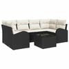 vidaXL Conjunto de sof&aacute; de jard&iacute;n Negro 55 x 55 x 37 cm