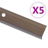 vidaXL Perfiles de pelda&ntilde;os forma de L 5 uds aluminio marr&oacute;n 100 cm