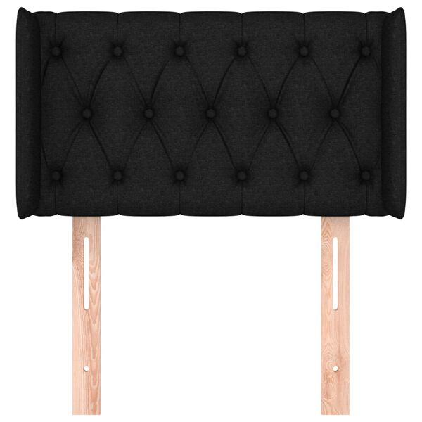 vidaXL Cabecero de tela negro 83x16x78/88 cm