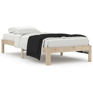 vidaXL Estructura de cama sin colch&oacute;n madera maciza de pino 90x200 cm