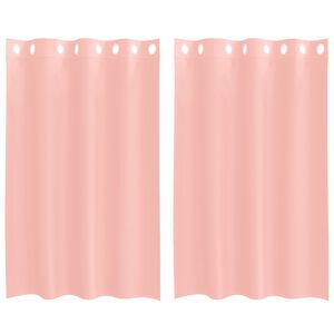 vidaXL Cortinas de gasa con ojales 2 uds rosa 140x175 cm