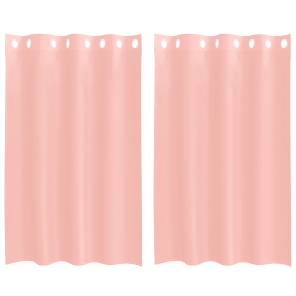 vidaXL Cortinas de gasa con ojales 2 uds rosa 140x175 cm