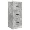 vidaXL Cajonera Gris Hormig&oacute;n 33 x 34,5 x 87 cm Madera de Ingenier&iacute;a