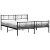 vidaXL Estructura cama sin colchón con estribo metal negro 183x213 cm