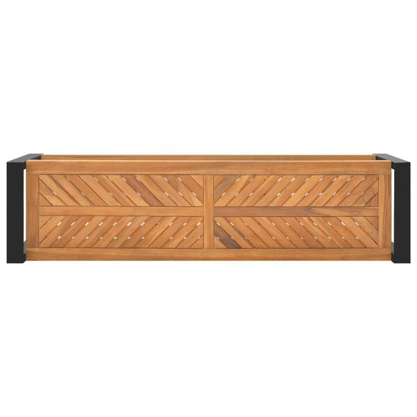 vidaXL Banco de madera maciza de teca 120 cm