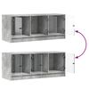 vidaXL Mueble de TV con puertas de vidrio gris hormig&oacute;n 102x37x42 cm