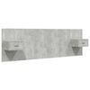 vidaXL Cabecero de cama y mesitas madera contrachapada gris hormig&oacute;n