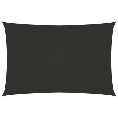 vidaXL Toldo de vela rectangular tela Oxford gris antracita 2x4,5 m