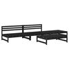 vidaXL Juego de muebles de jard&iacute;n 4 pzas madera maciza de pino negro