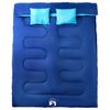 vidaXL Saco de dormir doble y almohadas camping adultos 3-4 estaciones