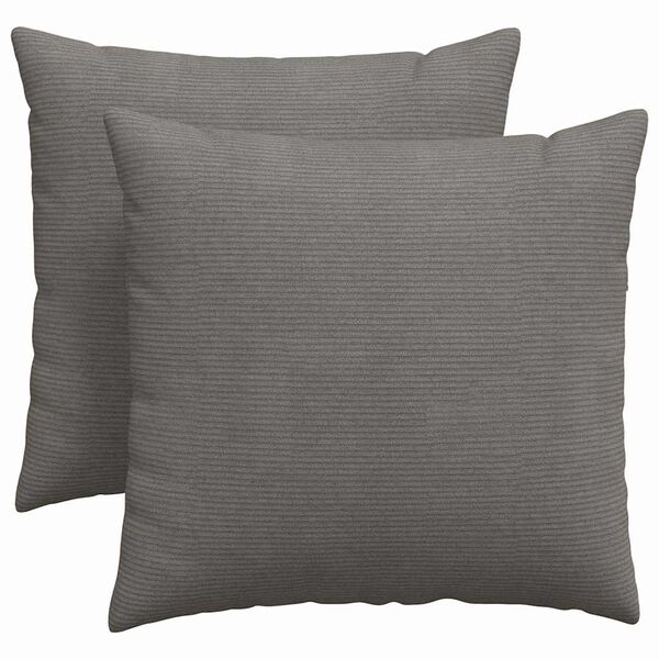 vidaXL Cojines de sofá 2 pcs Gris claro 45 x 45 cm Tela de pana