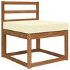 vidaXL Coj&iacute;n para sof&aacute; de exterior Crema 60 x 60 x 8 cm Poli&eacute;ster