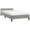 vidaXL Estructura de cama sin colch&oacute;n terciopelo gris claro 100x200 cm