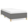 vidaXL Estructura de cama sin colch&oacute;n tela gris oscuro 90x190 cm