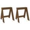 vidaXL Taburetes 2 uds madera maciza de pino marr&oacute;n miel 40x40x45 cm