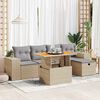 vidaXL Set sof&aacute;s jard&iacute;n y cojines 6 pzas rat&aacute;n sint&eacute;tico acacia beige