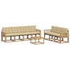 vidaXL Conjunto de sof&aacute;s de exterior con coj&iacute;n 8 pcs y Beige