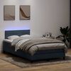 vidaXL Cama box spring con colch&oacute;n y LED terciopelo gris oscuro 120x220 cm