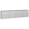 vidaXL Arriate de acero galvanizado plateado 320x40x77 cm