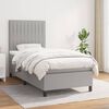 vidaXL Cama box spring con colch&oacute;n tela gris claro 100x200 cm