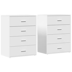 vidaXL Aparadores 2 uds madera de ingenier&iacute;a blanco 60x39x80 cm