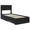 vidaXL Estructura de cama Roble Negro 90 x 200 cm Madera de ingenier&iacute;a
