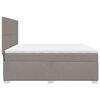 vidaXL Cama box spring con colch&oacute;n tela gris taupe 200x200 cm