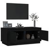 vidaXL Mesa de centro madera contrachapada negro 102x50x44 cm