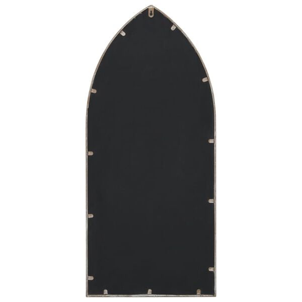 vidaXL Espejo de jardín arena hierro para exterior 100x45 cm