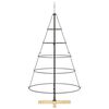 vidaXL &Aacute;rbol Cono de Navidad con soporte Negro 126 cm Acero