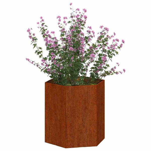 vidaXL Jardinera de acero corten oxidado 40x40x45 cm