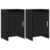 vidaXL Mesas de noche 2 pcs Roble Negro 40 x 30 x 60 cm